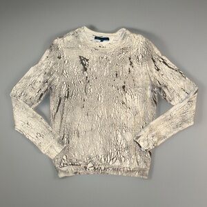 Shore Brand Women’s size small open back sweatshirt with unique dye process